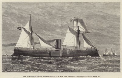 The Almirante Brown, Double-Screw Ram, for the Argentine Government  by Henry Spernon Tozer